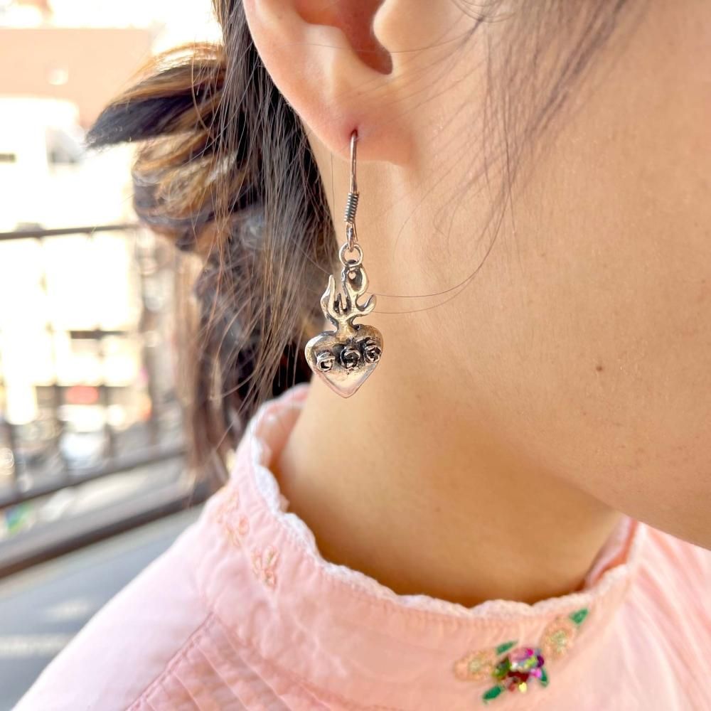 Silver925☆ROSE コラソンピアス【H3cm】