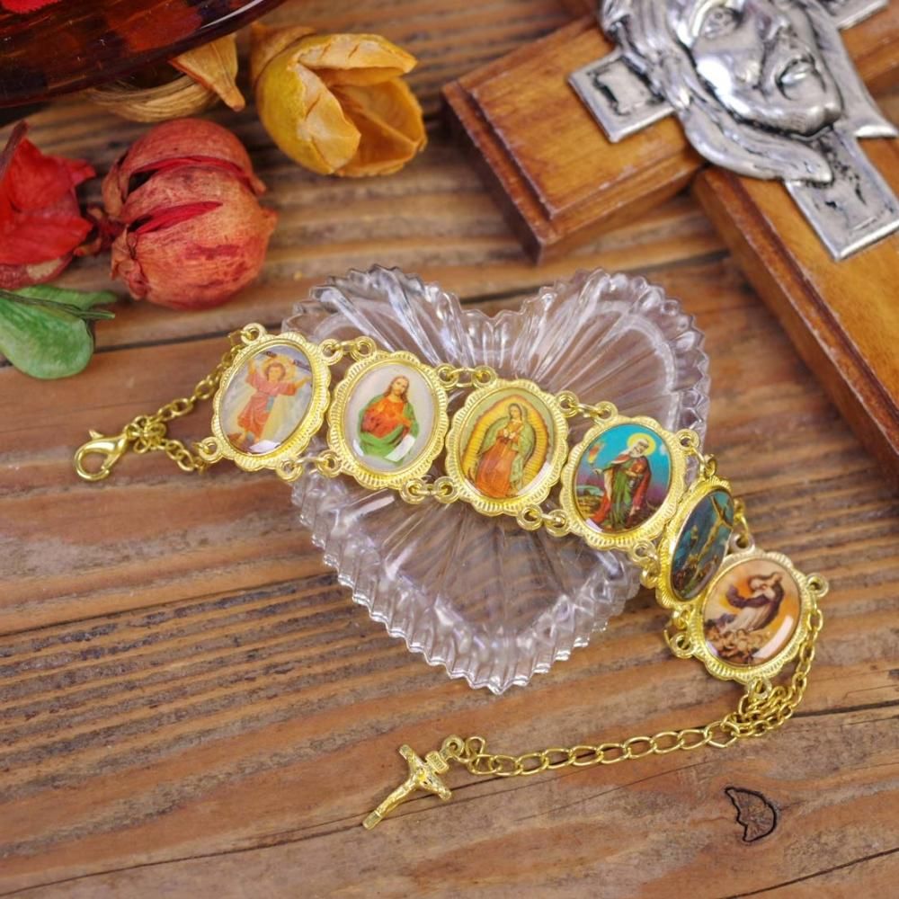 御守り☆グアダルーペと聖人たちのブレスレット