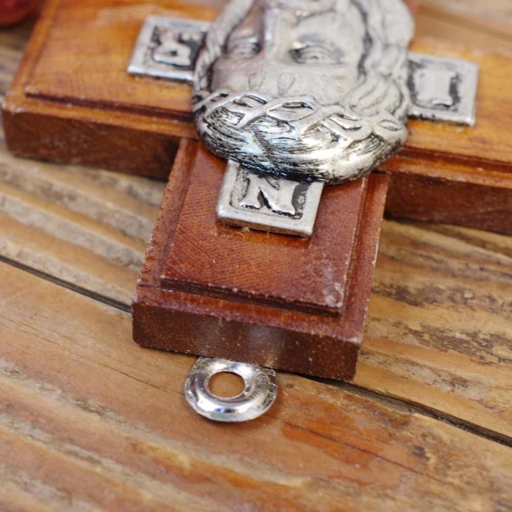 呪物　ほんとに怖い　木製と金属製の十字架 呪物 ほんとに怖い 木製と金属製の十字架