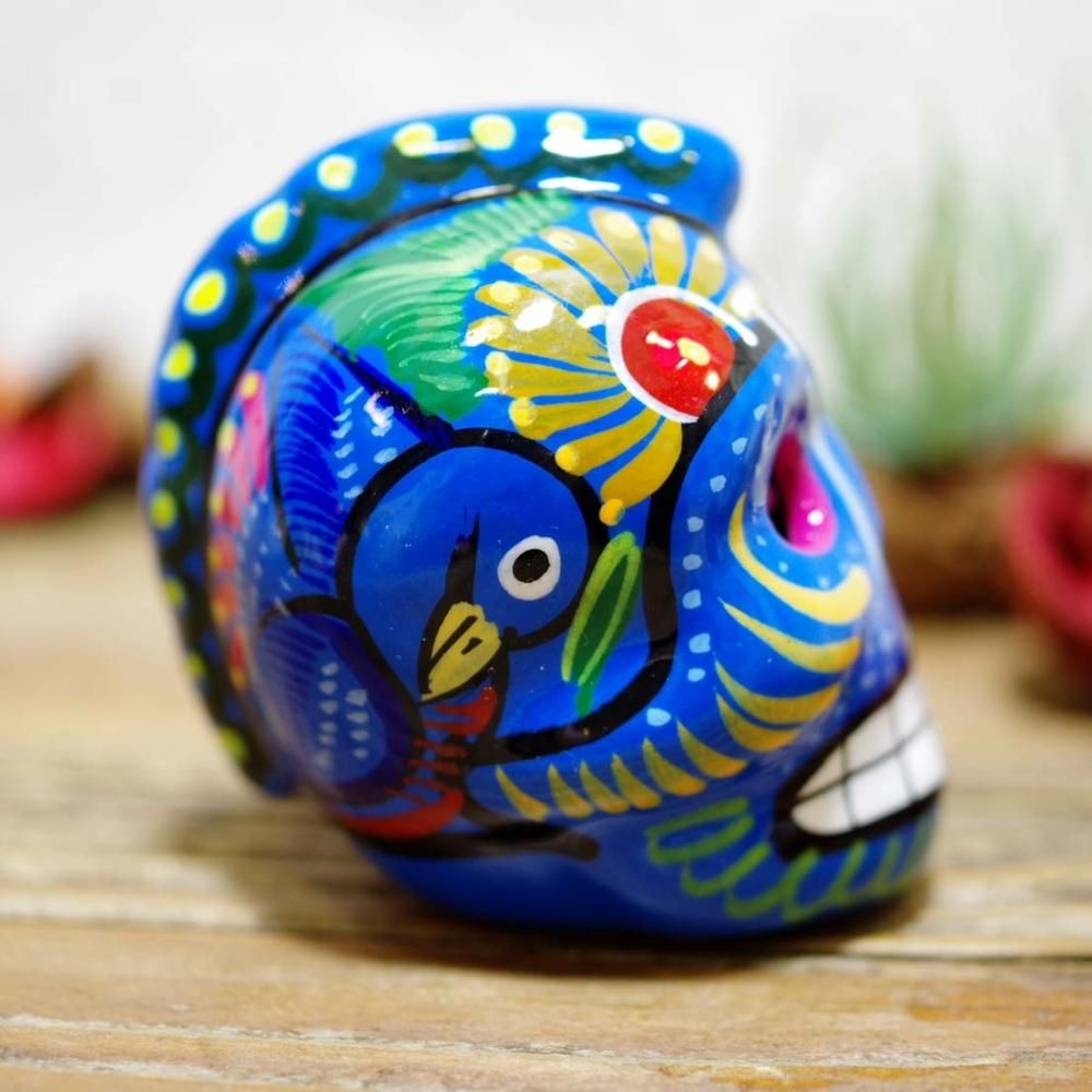 モヒカン☆カラベラ頭の置物【H6cm】F