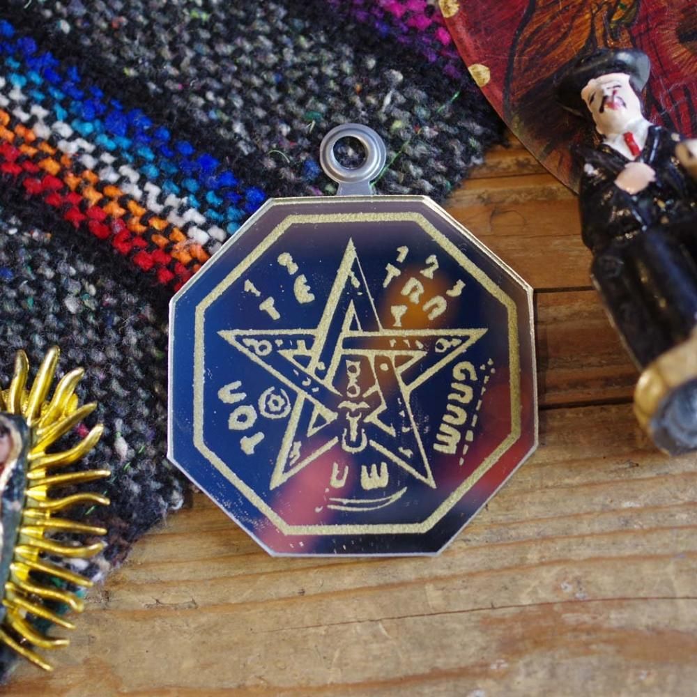 テトラグラマトン☆オクタゴン 魔除けミラー【7cm】