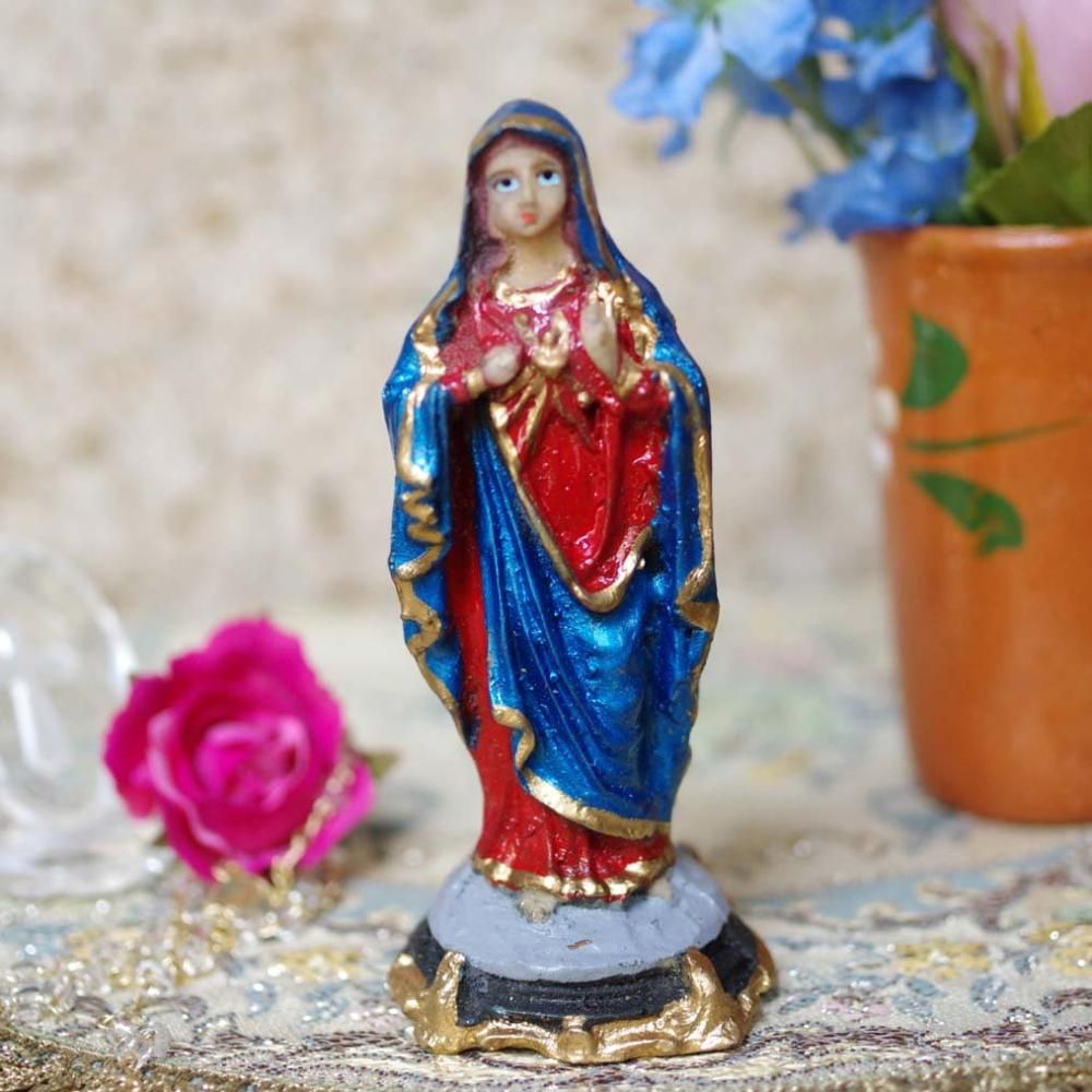 【訳あり超希少品】美顔の聖母マリア半身像　アンティーク 超超希少極美45cm】✞ ルルドの聖母マリア像 宗教彫刻