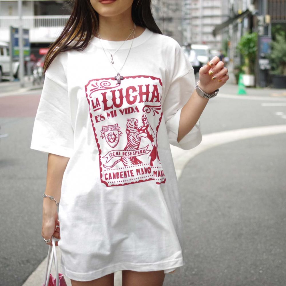 FRENZY WORKSLUCHA ES MI VIDA T-shirtWHITE