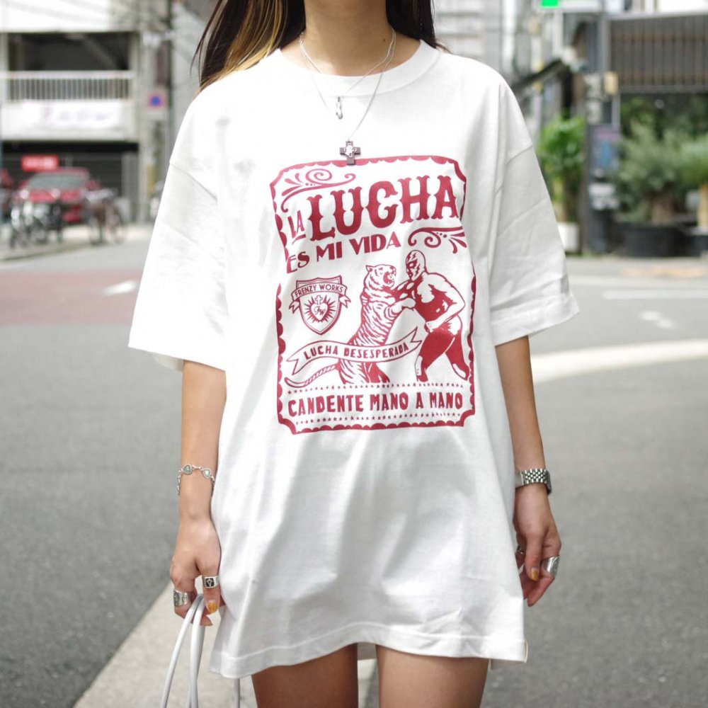 FRENZY WORKSLUCHA ES MI VIDA T-shirtWHITE