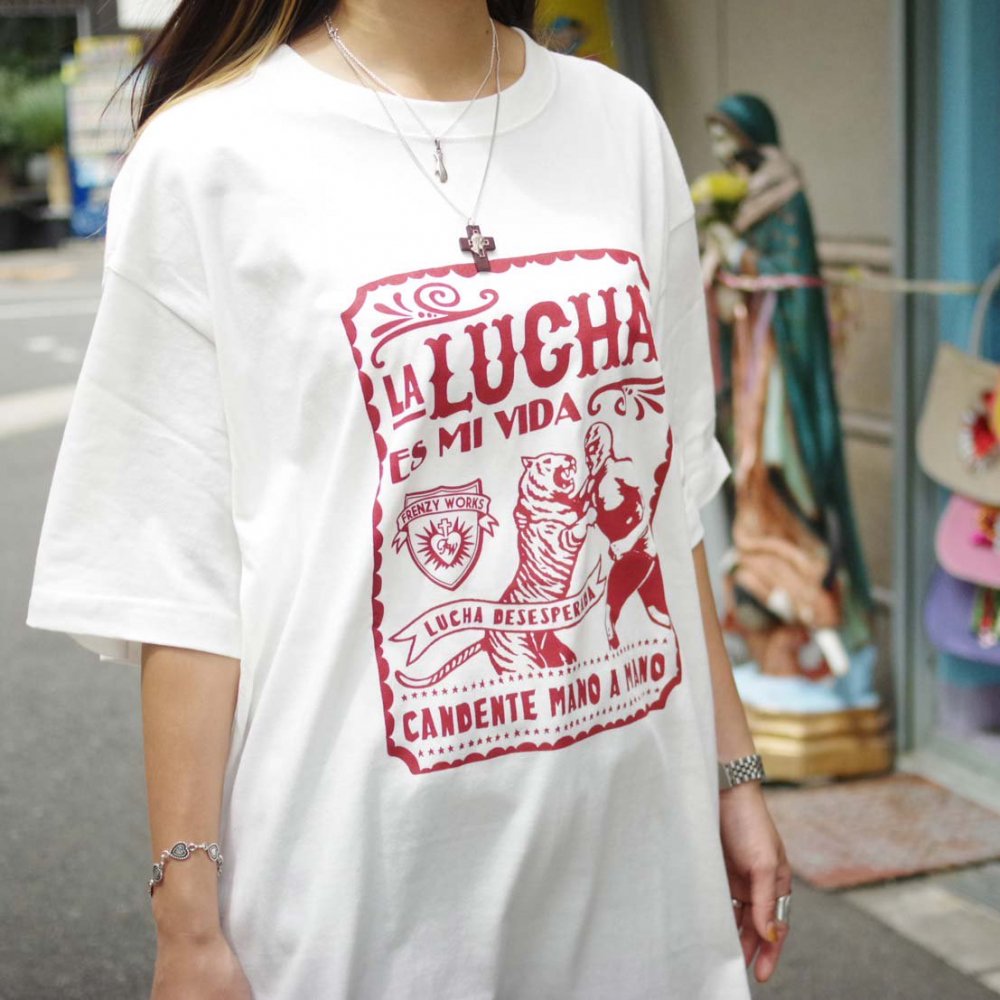 FRENZY WORKSLUCHA ES MI VIDA T-shirtWHITE