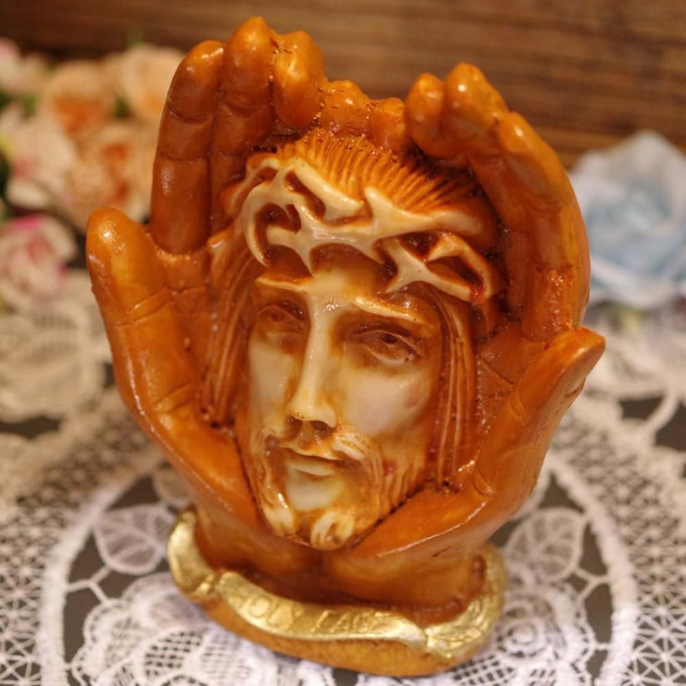 手のひら☆イエスキリスト像【H14cm】