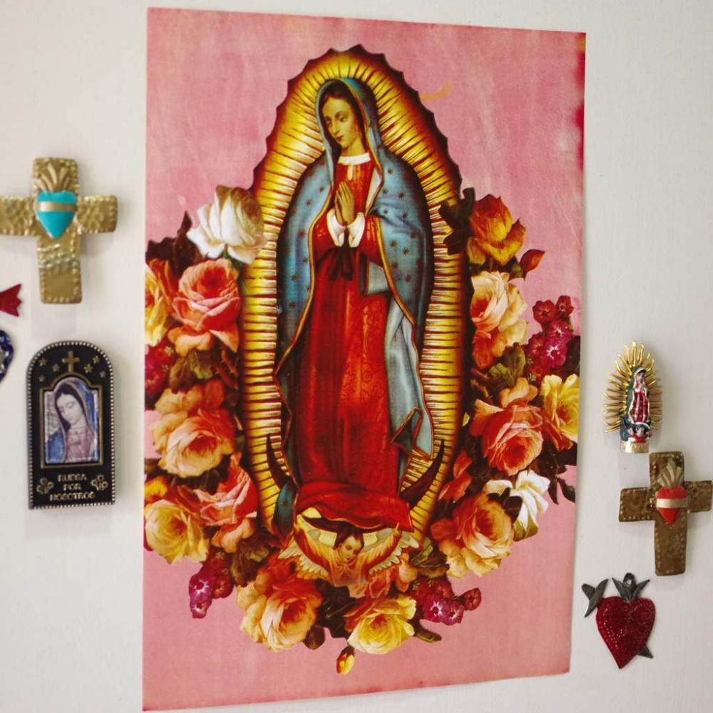 薔薇に囲まれる聖母マリア☆ポスター