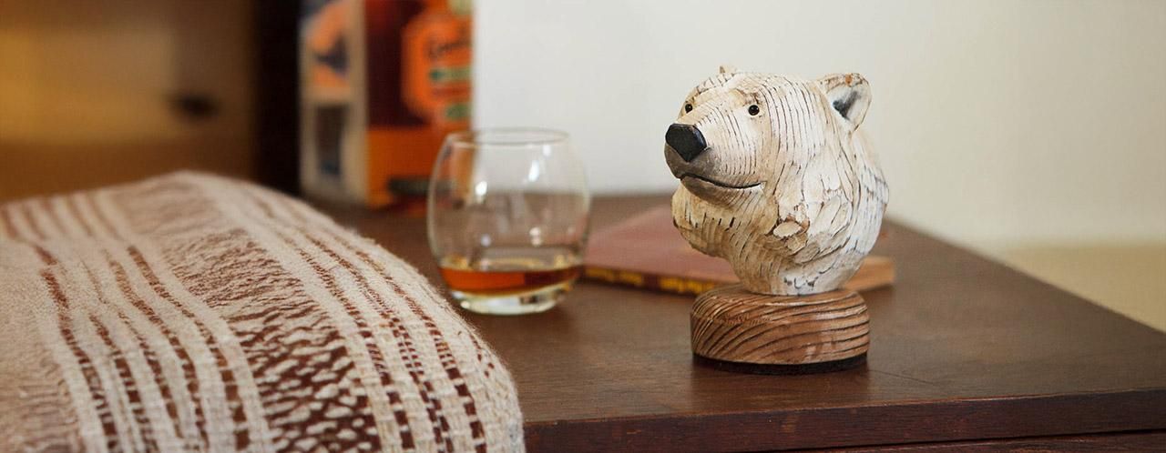 WOODEN ANIMAL HEAD