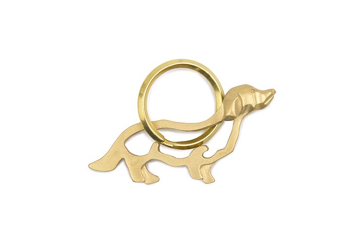 Dachshund Keyring(真鍮製ダックスキーリング) - ディベルティーレ