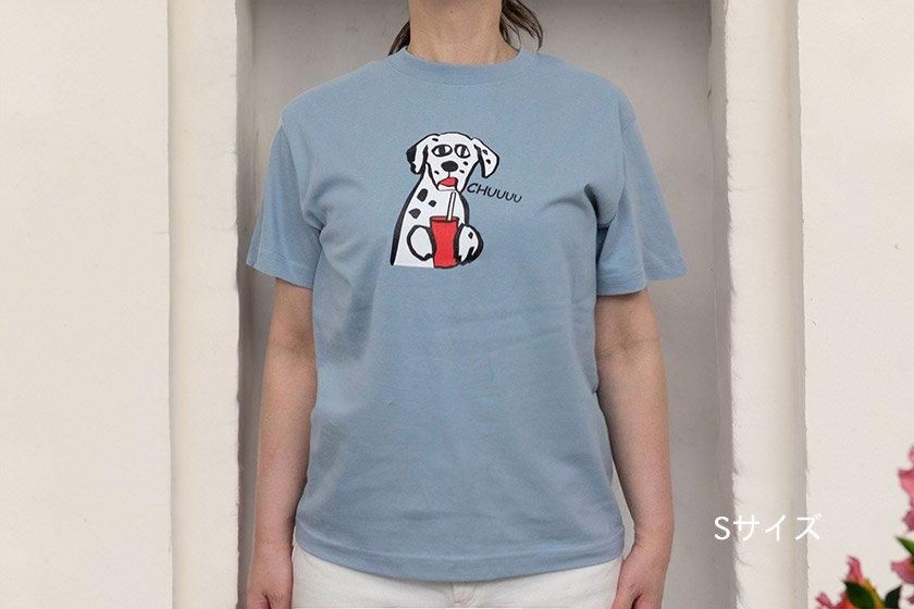 ダルメシアン　Ronzan RyuC Tシャツ ダルメシアン 「chuu」ブルー - ディベルティーレ