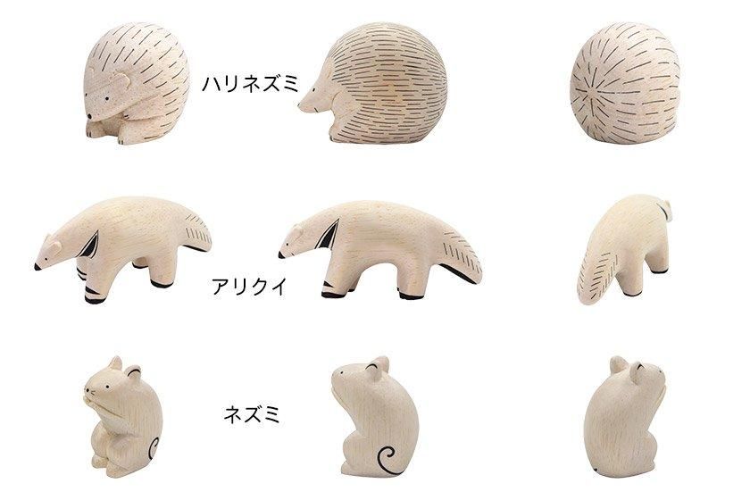 ぽれぽれ動物 ビーバー/タヌキ/ウサギ/ハリネズミ/アリクイ