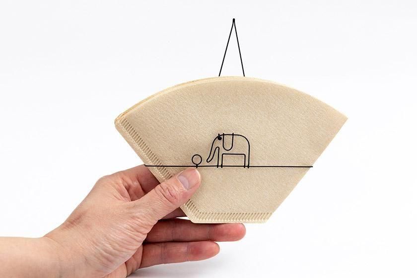 ワイヤーアート コーヒーフィルター入れ イヌ/ネコ/トリ/ゾウ