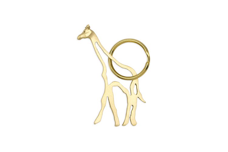 Giraffe Keyring(真鍮製キリンキーリング) - ディベルティーレ