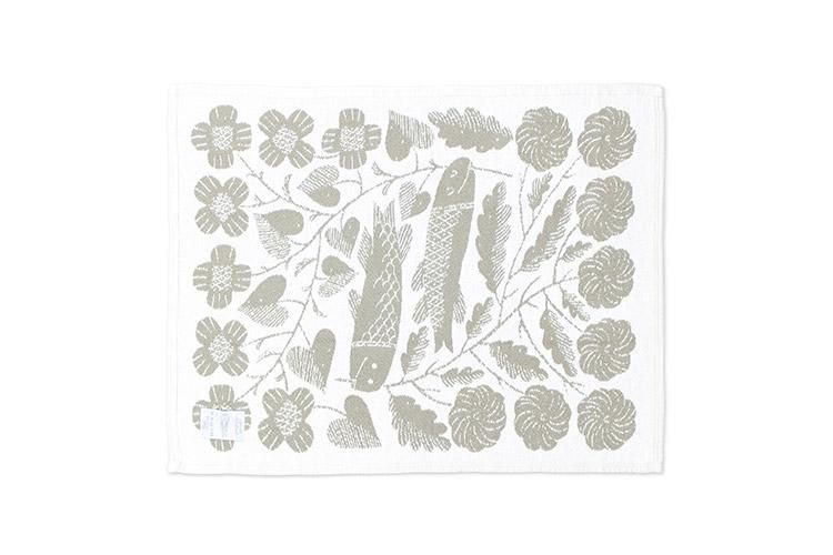 鹿児島睦 KALA コットンブランケット S white-beige - ディベル