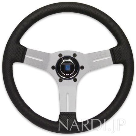 COMPETITION ブラックパンチングレザー/シルバースポーク（33φ）N086 - NARDI / ナルディ NARDI.JP／ナルディ -  ステアリング・シフトノブ販売 - NARDI.JP