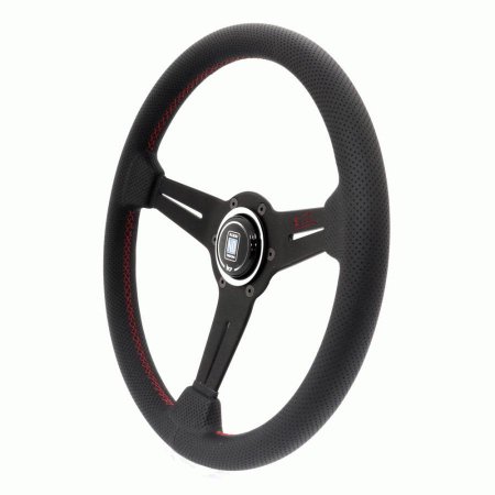 SPORTS タイプA ブラックレザー/ブラックスポーク（34φ） 200本限定レッドロゴモデル N926 - NARDI / ナルディ  NARDI.JP／ナルディ - ステアリング・シフトノブ販売 - NARDI.JP