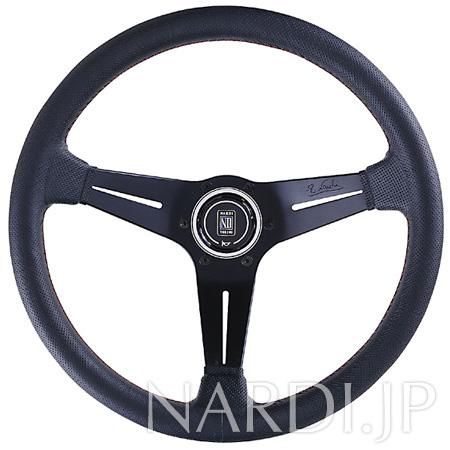 SPORTS タイプラリー ブラックパンチングレザー/ブラックスポーク（35φ）N755 - NARDI / ナルディ NARDI.JP／ナルディ -  ステアリング・シフトノブ販売 - NARDI.JP