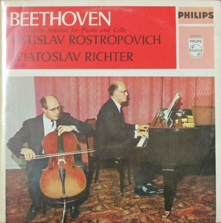 LPレコード M. ロストロポーヴィチ ～ S. リヒテル ベートーヴェン ５つのチェロ・ソナタ （2枚組） - STRAIGHT RECORDS