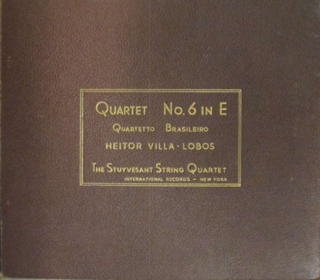 SPレコード ストゥイヴサント弦楽四重奏団　　ヴィラ=ロボス　弦楽四重奏曲 第６番 「ブラジル」 （3枚組） - STRAIGHT RECORDS