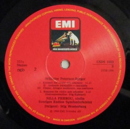 LPレコード ニルラ・ピエル / S. ヴェステルベリ