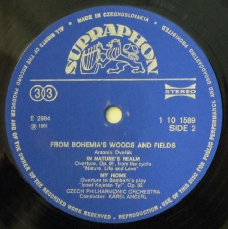LPレコード カレル・アンチェル ～ チェコ・フィル スメタナ 交響詩