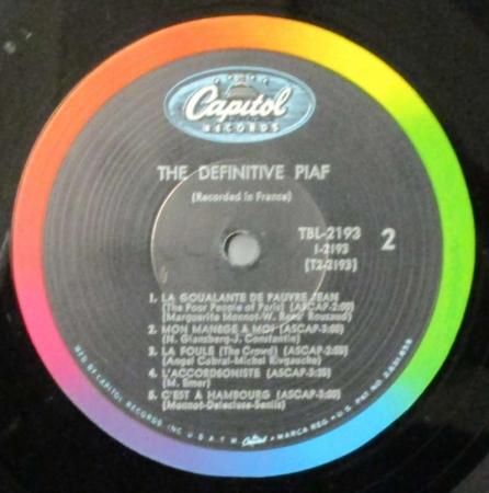 LPレコード エディット・ピアフ THE DEFINITIVE PIAF ～ ばら色