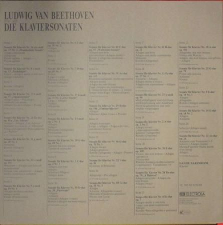 LPレコード ダニエル・バレンボイム ベートーヴェン ピアノ・ソナタ