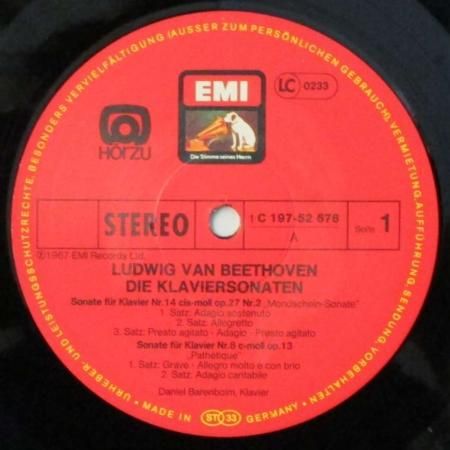 LPレコード ダニエル・バレンボイム ベートーヴェン ピアノ