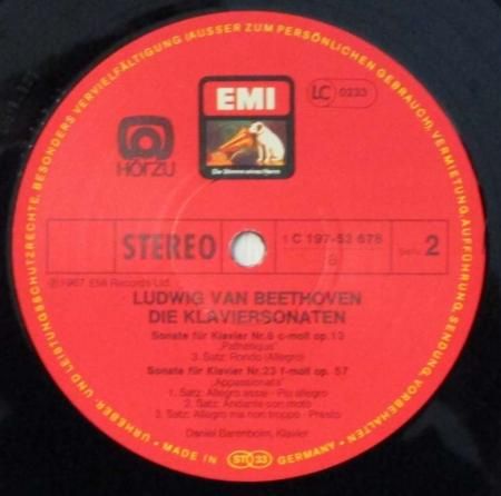 LPレコード ダニエル・バレンボイム ベートーヴェン ピアノ