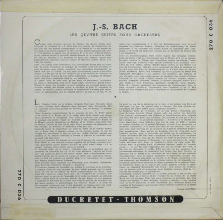 LPレコード クルト・レーデル ～ ミュンヘン・プロアルテ室内 Orc.　　バッハ　４つの組曲　（2枚組 / 10インチ） - STRAIGHT  RECORDS