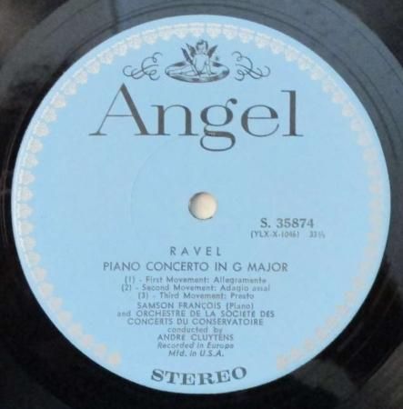 LPレコード サンソン・フランソワ / A. クリュイタンス ～ パリ音楽院