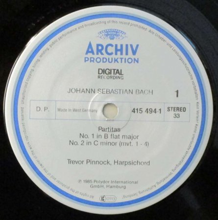 LPレコード トレヴァー・ピノック　　バッハ　６つのパルティータ　（2枚組） - STRAIGHT RECORDS