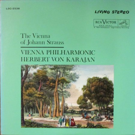 LPレコード H. V. カラヤン ～ ウィーン・フィル THE VIENNA OF JOHANN STRAUSS ～ こうもり序曲 / ウィーンの森の物語  / アンネン・ポルカ 他 - STRAIGHT RECORDS