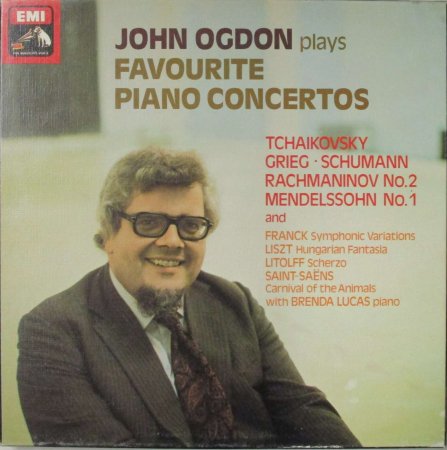 LPレコード ジョン・オグドン　　　FAVOURITE PIANO CONCERTOS　～  チャイコフスキー・グリーグ・シューマン・ラフマニノフ・メンデルスゾーン　他　（4枚組） - STRAIGHT RECORDS