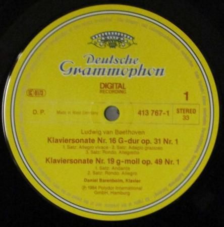 LPレコード ダニエル・バレンボイム ベートーヴェン ピアノ・ソナタ 第