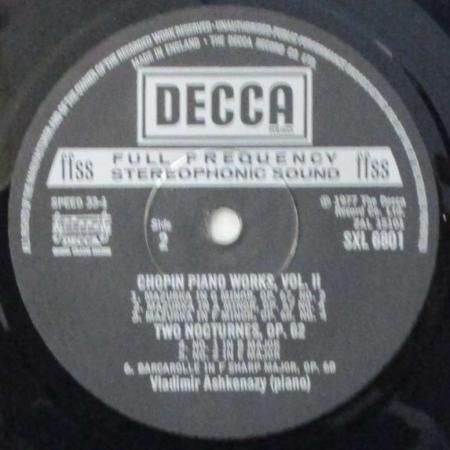 LPレコード ウラディーミル・アシュケナージ ショパン ピアノ