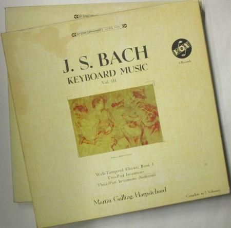 LPレコード マーティン・ガリング バッハ 平均律 / 2声・3声に