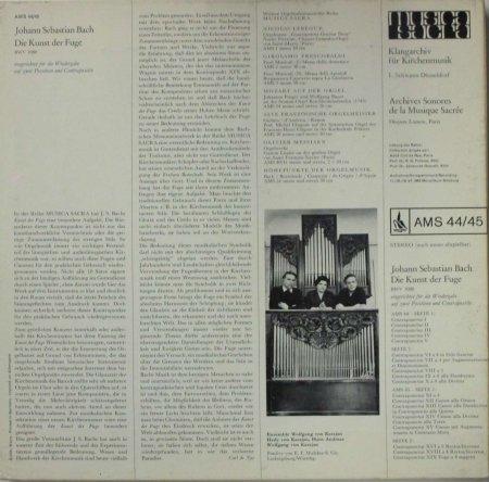 LPレコード ヴォルフガング・フォン・カラヤン・アンサンブル　　　バッハ　フーガの技法　（2枚組） - STRAIGHT RECORDS