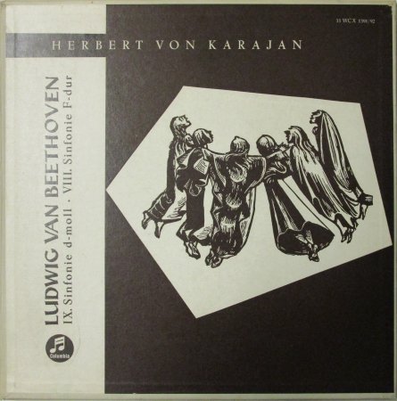 LPレコード ヘルベルト・フォン・カラヤン ～ フィルハーモニア管弦楽団　　ベートーヴェン　交響曲 第９番　ニ短調 「合唱付き」　/　第８番　ヘ長調　 （2枚組） - STRAIGHT RECORDS