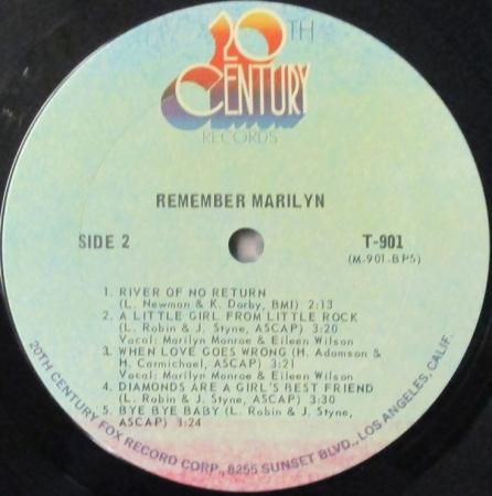 LPレコード マリリン・モンロー リメンバー・マリリン ～ 帰ら