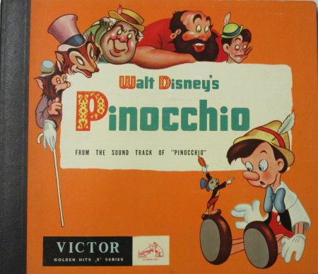 SPレコード サウンド・トラック ディズニー映画 「ピノキオ」 （3枚組 ...
