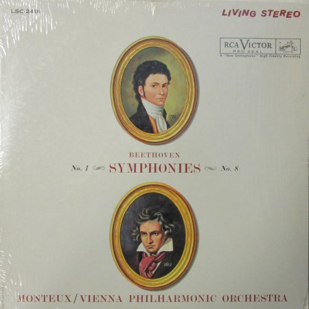 ベートーヴェン 交響曲第1番 第8番 米RCA LSC-2491 1S 1S モントゥー 