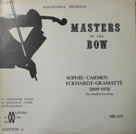 LPレコード ソフィー=カルメン・エックハルト=グラマッテ 自作