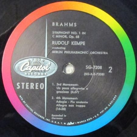 LPレコード ルドルフ・ケンペ ～ ベルリン・フィル ブラームス