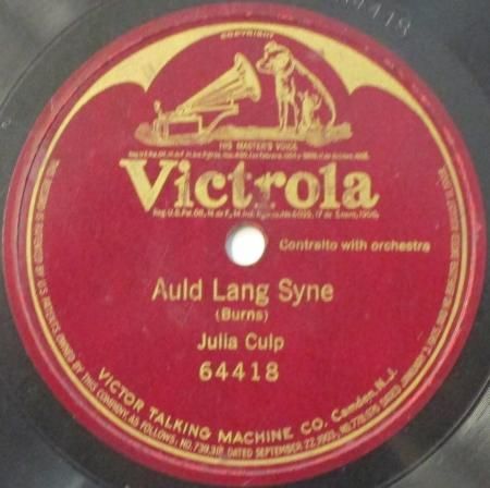 SPレコード ユリア・クルプ ～ Orc. R. バーンズ 蛍の光 （10インチ