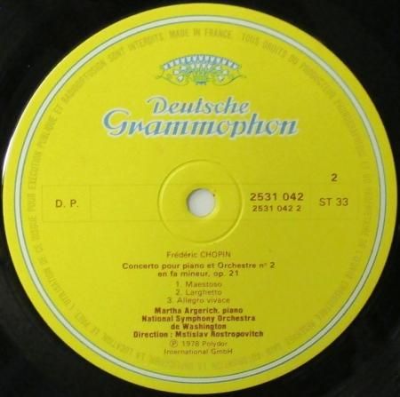 アルゲリッチ　レコード 2LP マルタ・アルゲリッチ『ザ・レジェンド - ピアノ・コンチェルト
