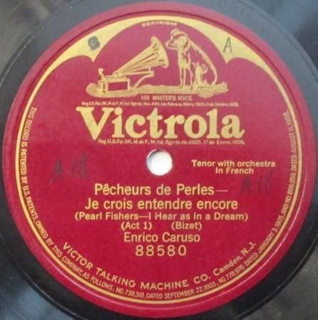 SPレコード エンリコ・カルーソー ～ Orc. ビゼー 真珠とり