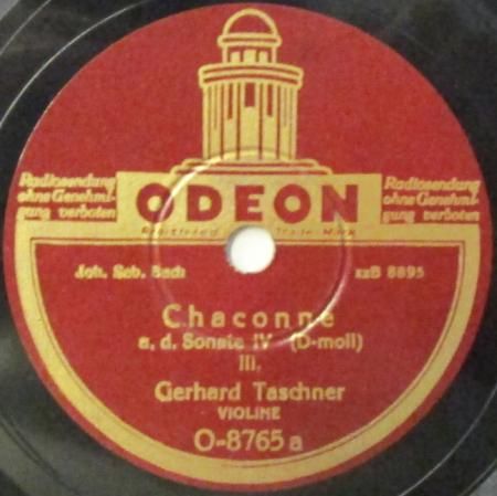 SPレコード ゲルハルト・タシュナー バッハ 無伴奏ヴァイオリン