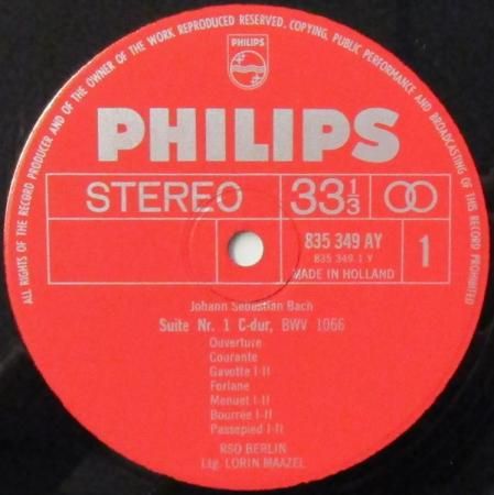 LPレコード ロリン・マゼール ～ ベルリン放送 SO. バッハ 4