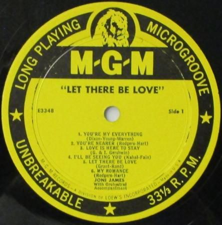 SONG FOR JONI 222 LPレコード LPレコード ジョニ・ジェイムス レット・ゼア・ビ・ラヴ - STRAIGHT